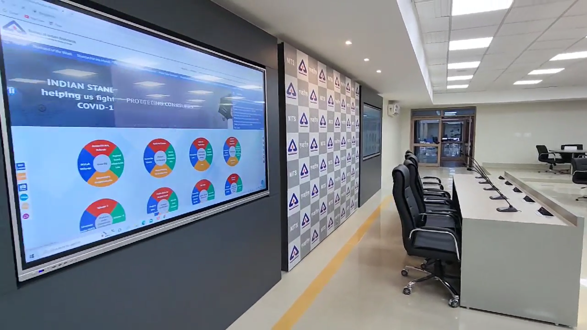 Interactive Flat Panel Display With Complete AV, Interiors Setup for Bureau of Indian Standards BIS