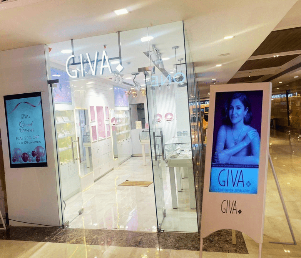 Digital standee at giva