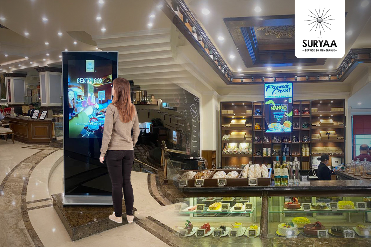 digital signage at surya hotel