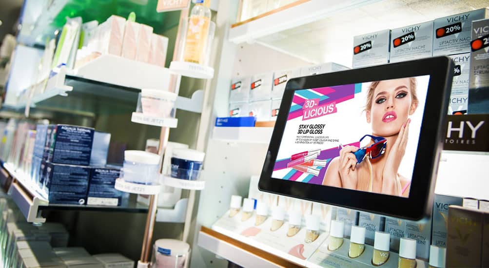 interactive retail digital signage for retail store