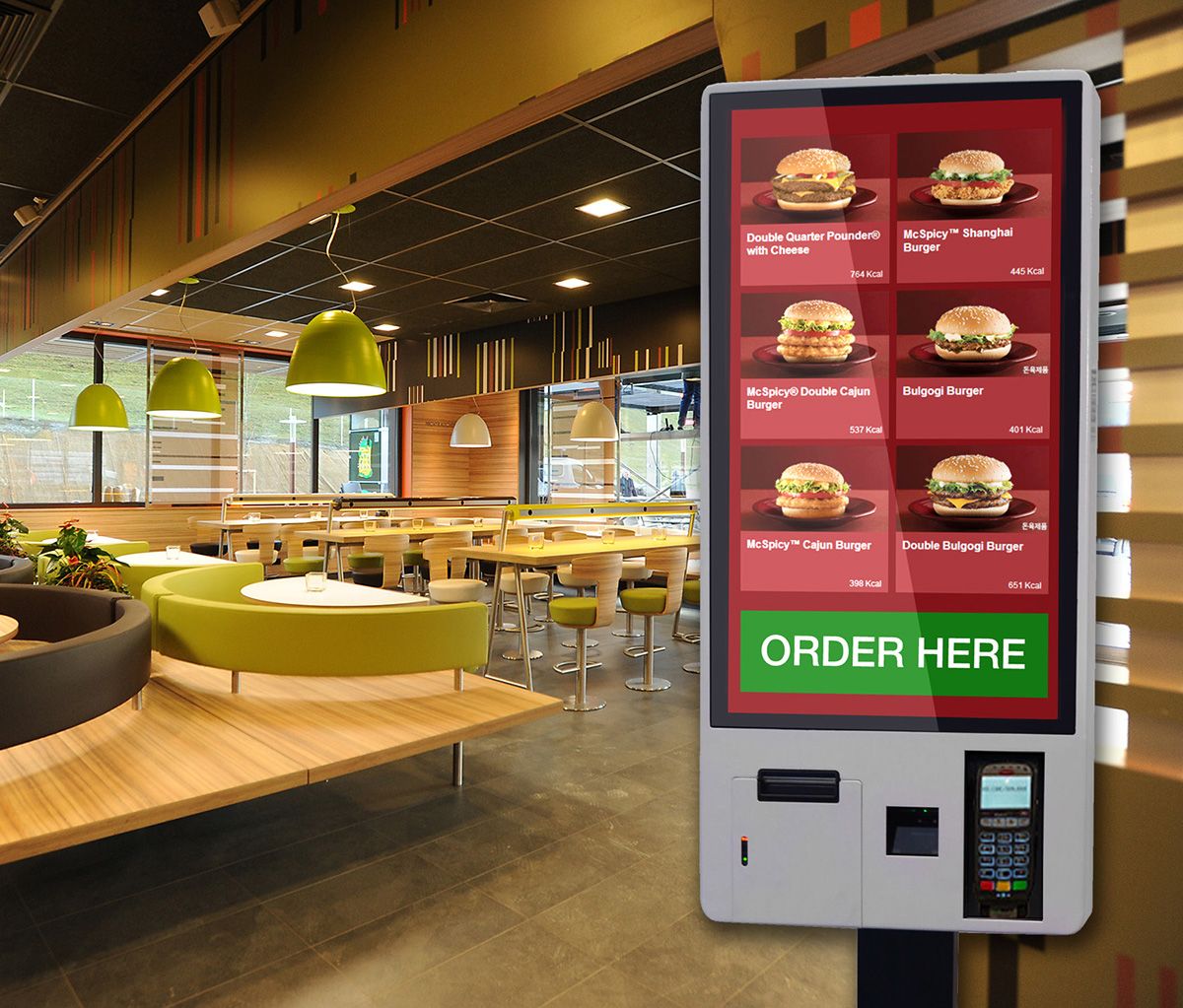 self ordering kiosk for restaurants