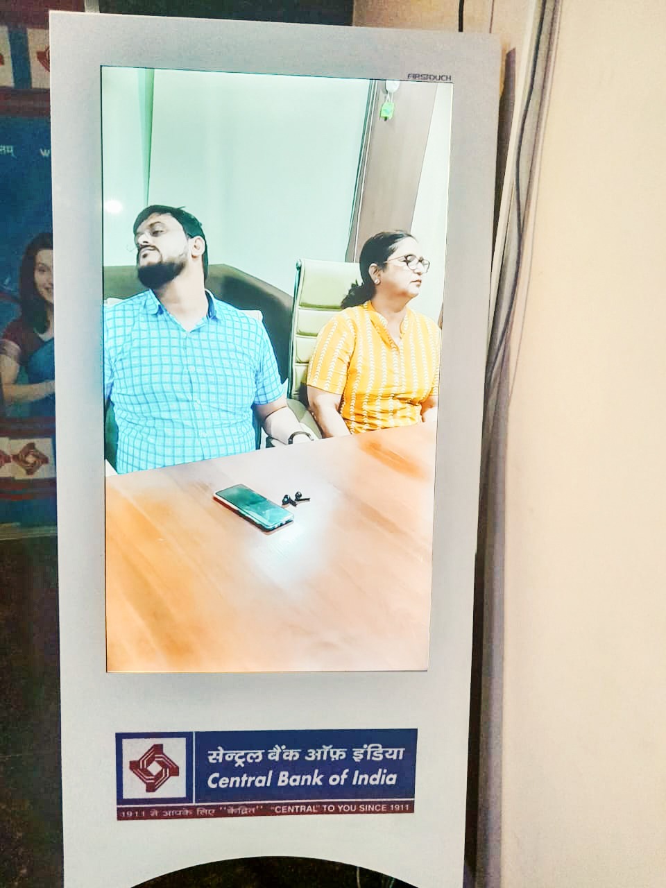 Firstouch Deployed Innovative Digital Standee at Central Bank of India