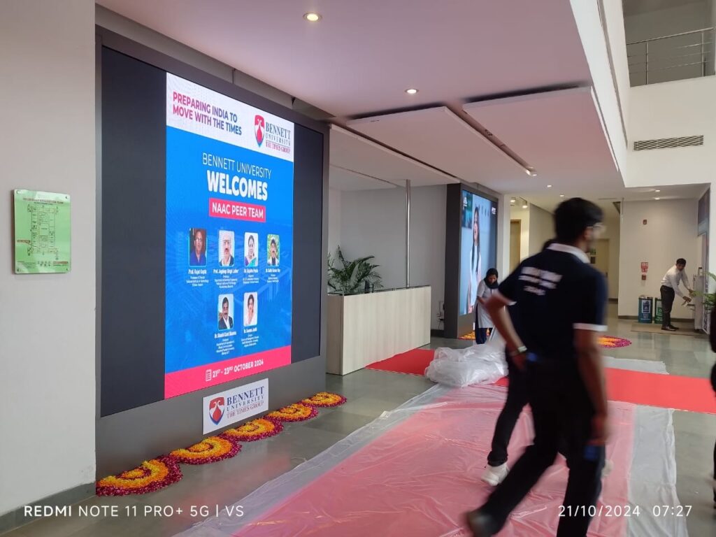 indoor active display at lobby area