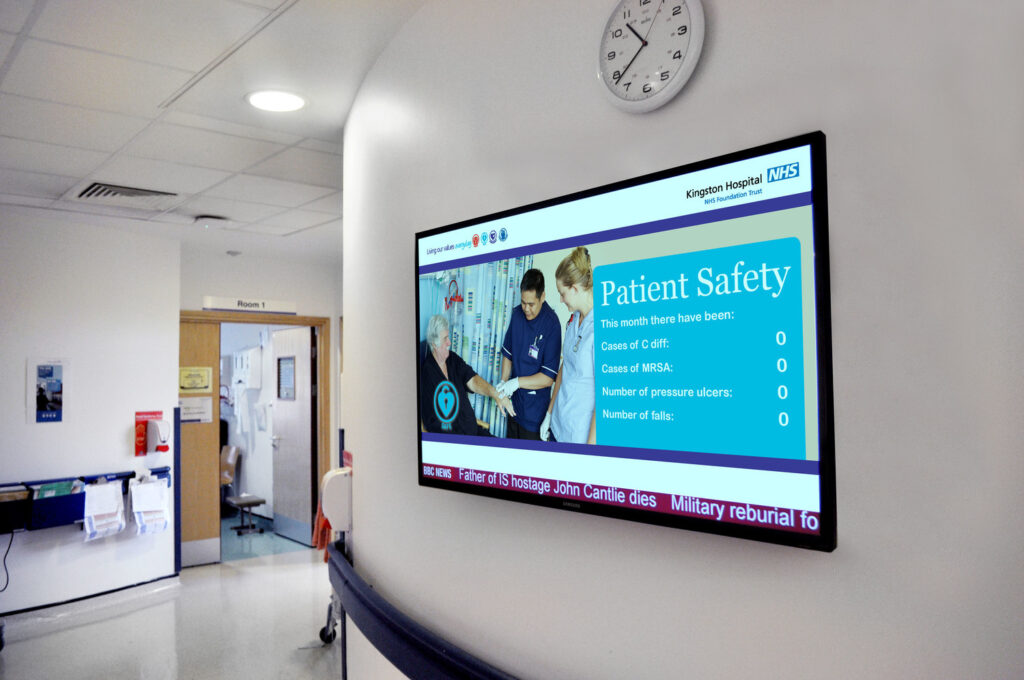 digital signage display in hospital