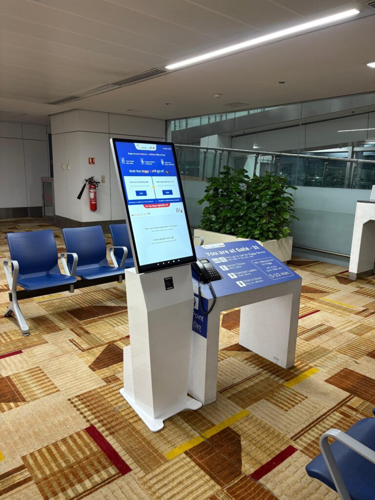 self service kiosk at airport