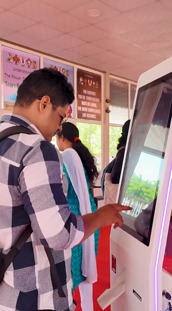 self-service kiosk for donation