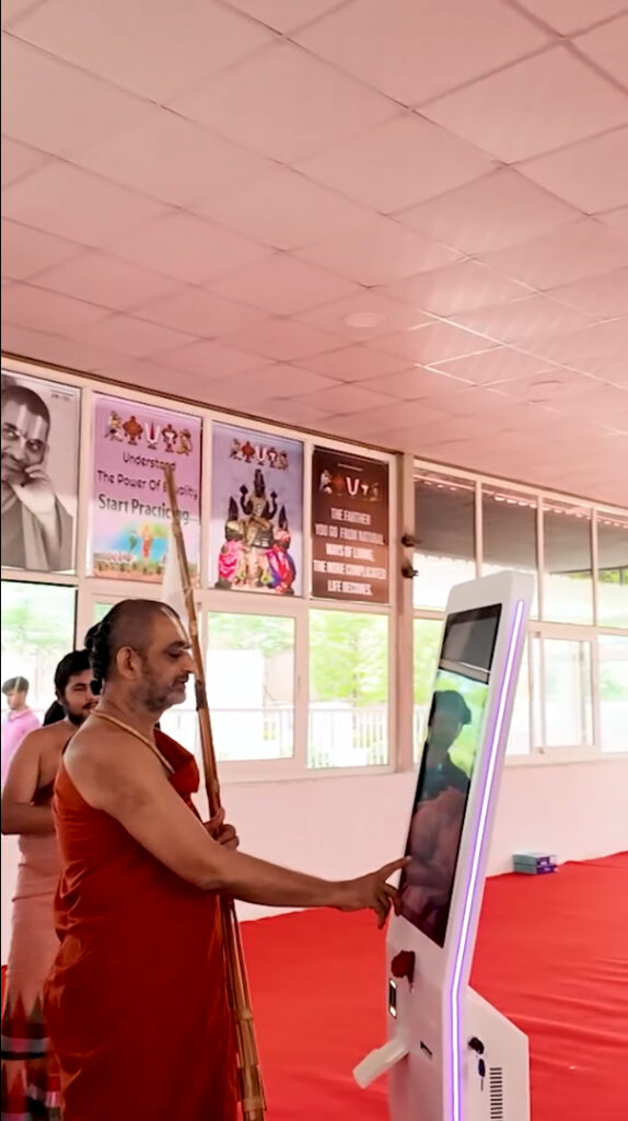 self service kiosk at temple