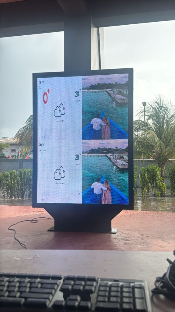 outdoor advertising display at faari maldives