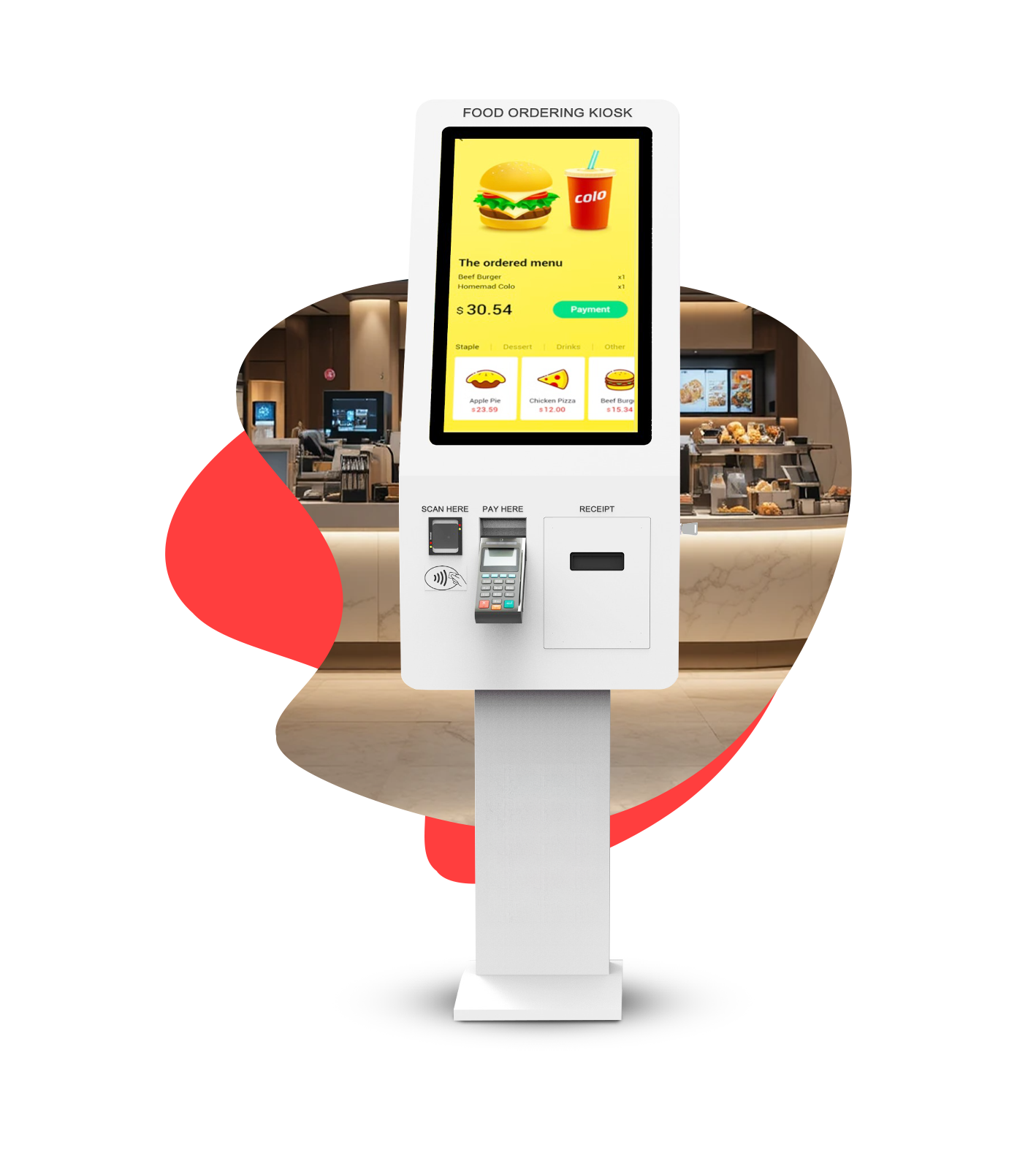 Self ordering kiosk