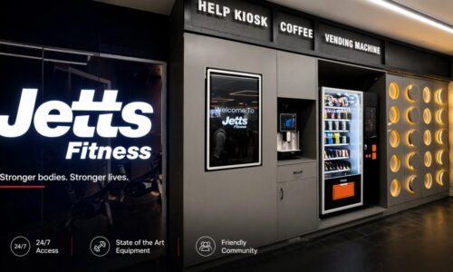 Jett Fitness Digital Experience Zone Featuring an Interactive Help Kiosk & Display By Firstouch