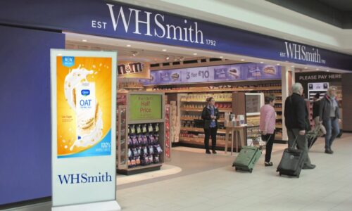 firstouch digital standee at wh smith