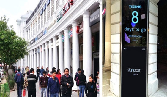 Installed Digital Signage mediums of Firstouch at Connaught Place