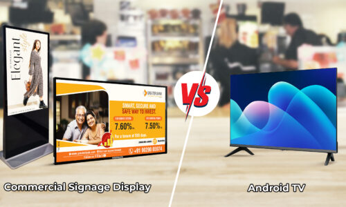 Difference between digital signage display vs android tv